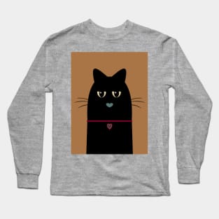 BLACK CAT PORTRAIT #1 Long Sleeve T-Shirt